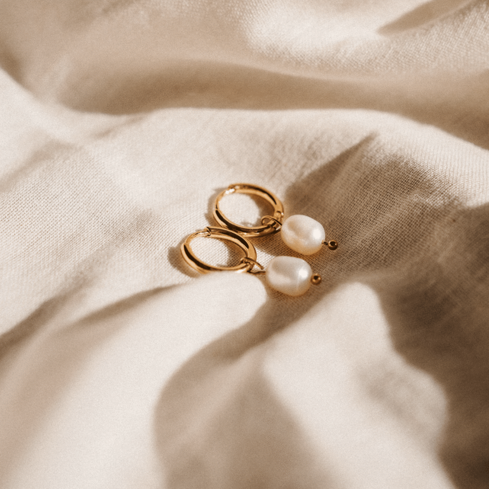 boucles doreilles perles d eau douce doree