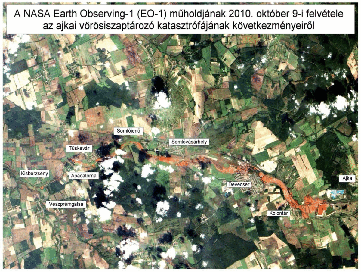 Fleuve pollué par l'aluminium
