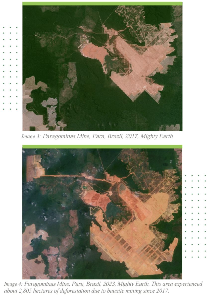 déforestation à cause de l'aluminium